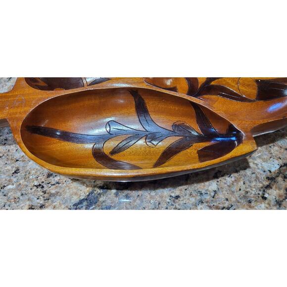 Wooden Serving Divided Tray St. Lucia 18" Length - Picture 8 of 16